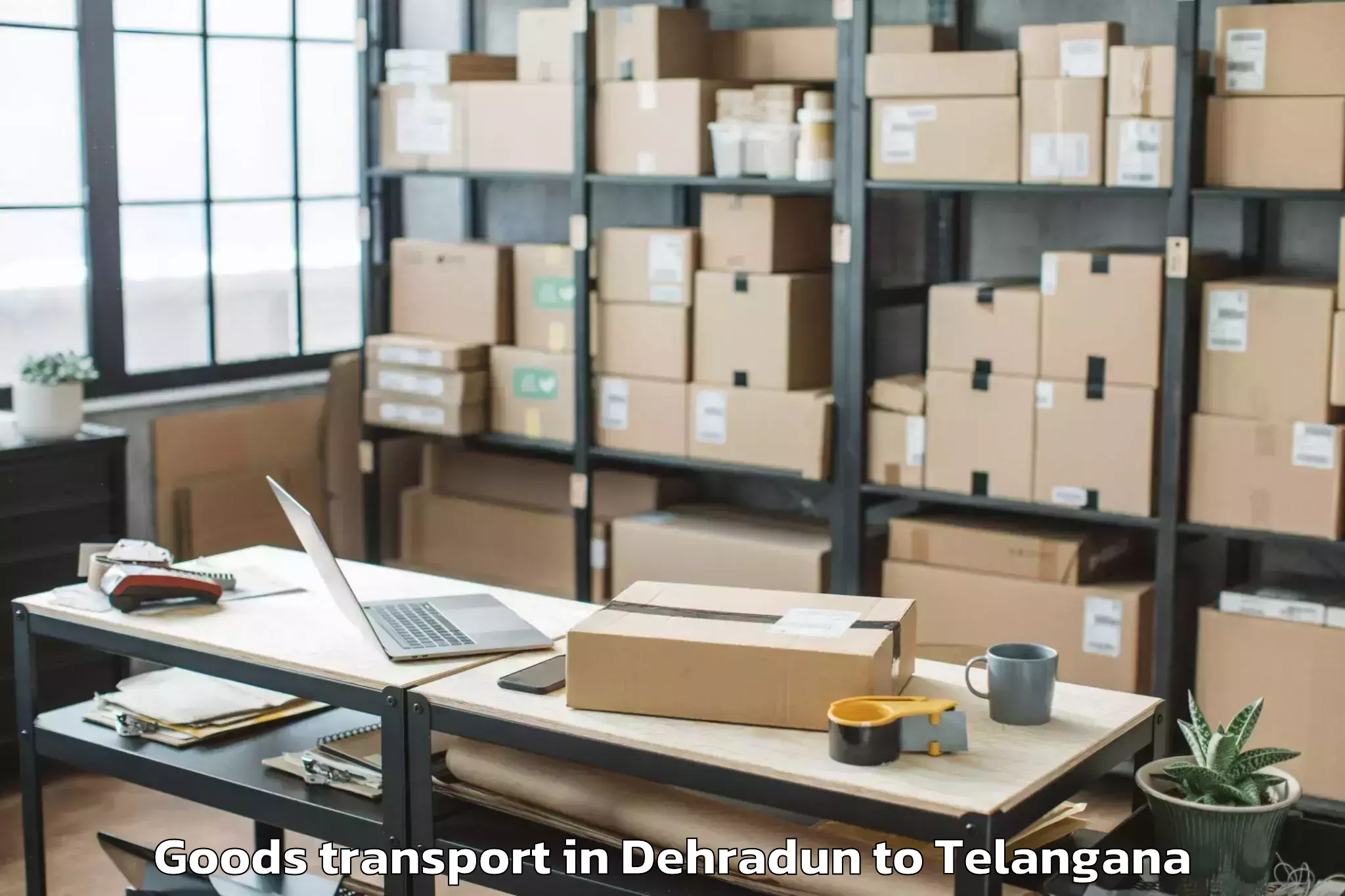 Discover Dehradun to Cherla Goods Transport